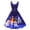 Purple, variant on IROINNID Women's Sleeveless Prints A-Line Dress Christmas Draw Back Swing Party Dress V-Neck Knee-Length Dress