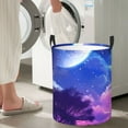thumbnail image 5 of Sikiie Dreamy Colorful Starry Sky Print Round Dirty Clothes Basket, Waterproof Standing Foldable Storage Basket, for Laundry Room, Bedroom, Bathroom Storage-Small, 5 of 6