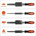 thumbnail image 4 of Hand File Tool Set,Includes Flat/Half-Round/Round/Triangle Steel File, Half-Round Wood File, 4 of 6