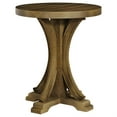 thumbnail image 2 of Demi Bonn 24" Retro Bistro Round Dining Table for 2 - Solid Fir Legs, Heat-Resistant Surface, for Living Room/Kitchen, Vintage Brown, 2 of 5