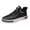 Black, variant on HEWUQI Men's Leather Basketball Shoes Lightweight Walking High Top Sneakers Breathable Non Slip Casual Style for Athletic Travel Daily Wear Black Size 7.5