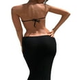 thumbnail image 5 of Backless Cocktail Dresses for Women  Halter Neck Tie Up Long Bodycon One Piece, 5 of 5