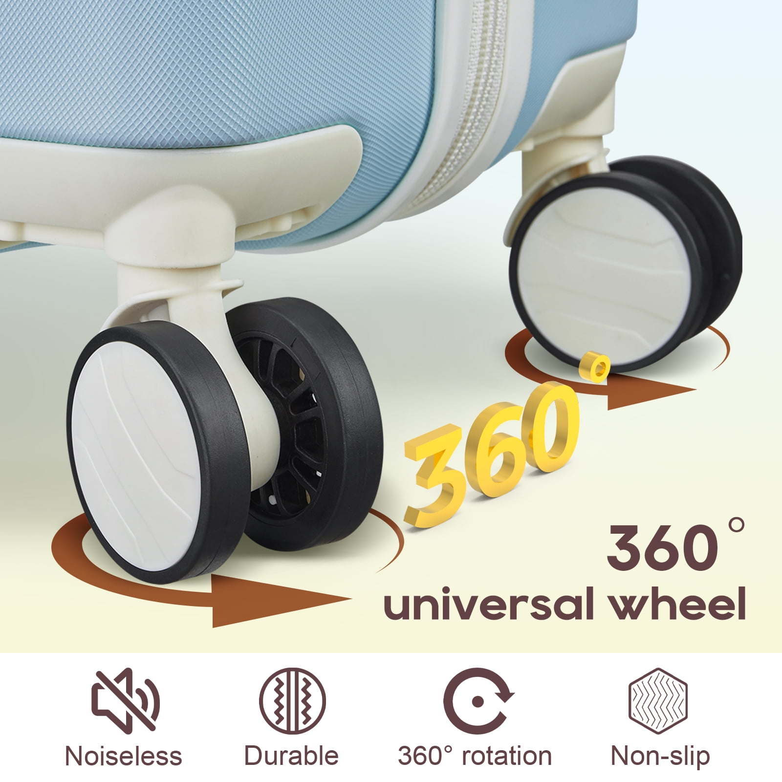 Imiomo 3Piece 20in CarryOn Luggage Set, Spinner Wheels, Durable ABS Hardside, TSA Lock  (图2) Imiomo 3Piece 20in CarryOn Luggage Set, Spinner Wheels, Durable ABS Hardside, TSA Lock  (图2)