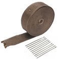 thumbnail image 1 of Trayknick 15m Exhaust Heat Wrap Durable Heat-resistant Fiber Car Modification Exhaust Wrap Tape for Motorcycle, 1 of 13