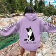 thumbnail image 2 of WEAIXIMIUNG Robe Sweat Femme Manches Courtes Imprimé Chat et Chien Décontracté à Capuche pour Détente, 2 of 5