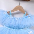thumbnail image 4 of IBTOM CASTLE Toddler Baby Girls Birthday Party Dress Butterfly Embroidery Princess Tulle Tutu Wedding Pageant Evening Prom Ball Gown 2-3 Years Blue Butterfly, 4 of 8