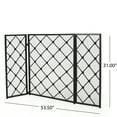 thumbnail image 4 of GDF Studio Chamberlain 3 Panelled 14.18 lbs Iron Fireplace Screen, Black, 4 of 9