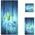 thumbnail image 2 of Dreamtimes Magic Forest Butterfly Flowers Soft Luxury Decorative Set of 3 Towels, 1 Bath Towel+1 Hand Towel+1 Washcloth, Multipurpose for Bathroom, Hotel, Gym, Spa and Beach, 2 of 5