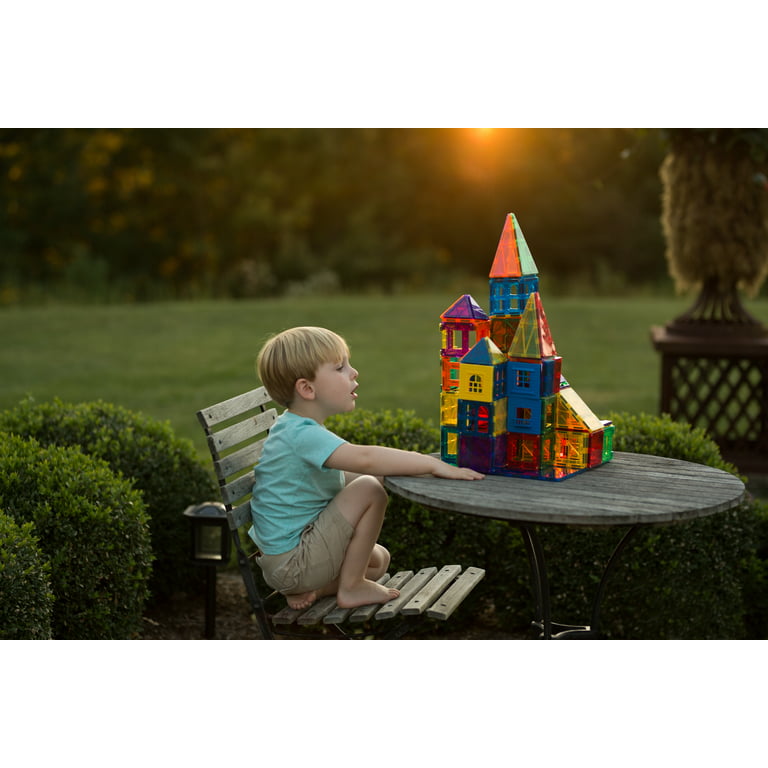 Playmags 150-Piece Magnetic Building Set – 3D Magnet Building Blocks, Creative Inspirational, Educational Toys Kids with 1 Car - Walmart.com