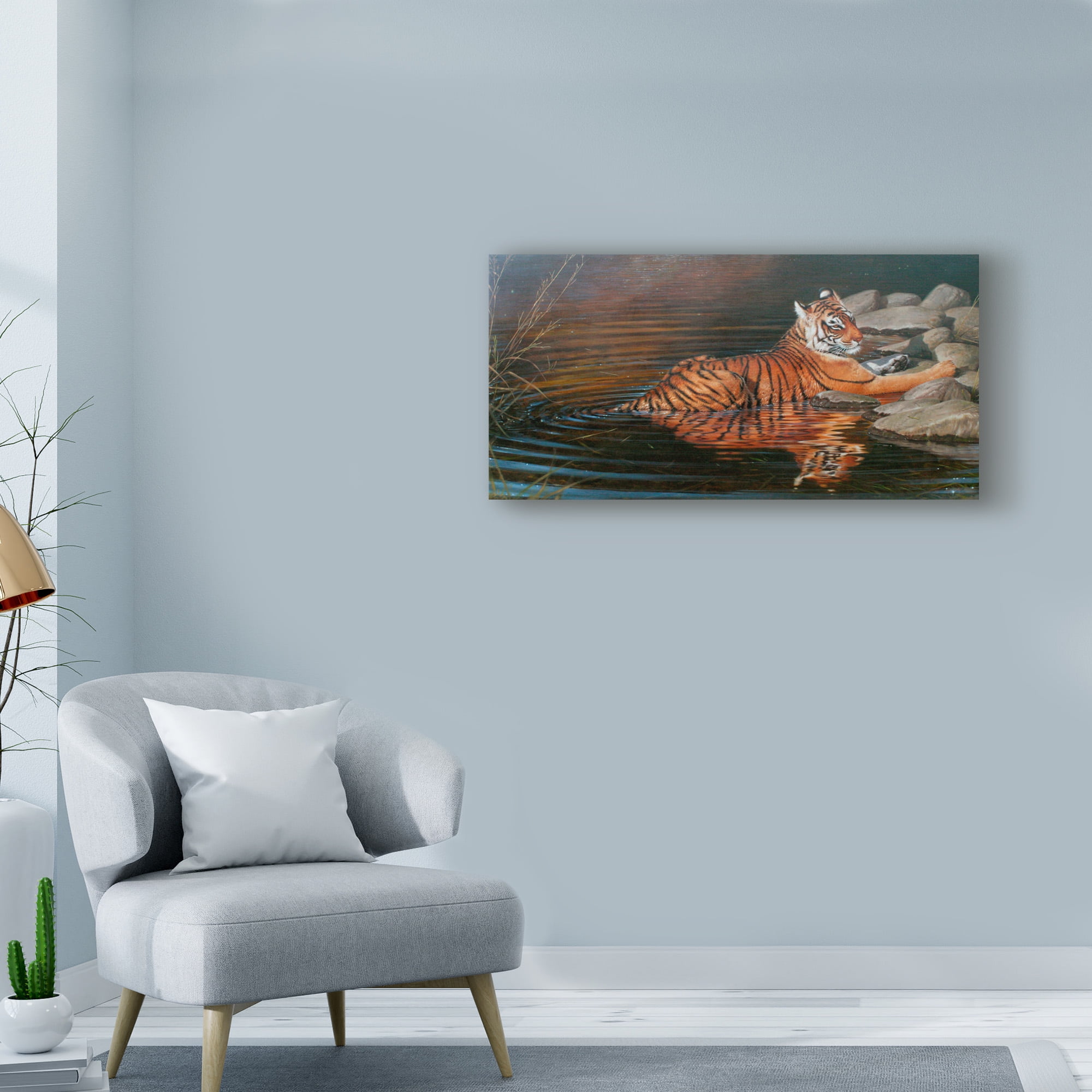 Trademark Fine Art 'Indian Summer Tiger' Canvas Art by Michael Jackson