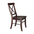 thumbnail image 3 of International Concepts K15-36-C613-2 Table Carrée à Double Abattant de 36 Po avec 2 Chaises Dossier en X, Moka Riche, 3 of 5