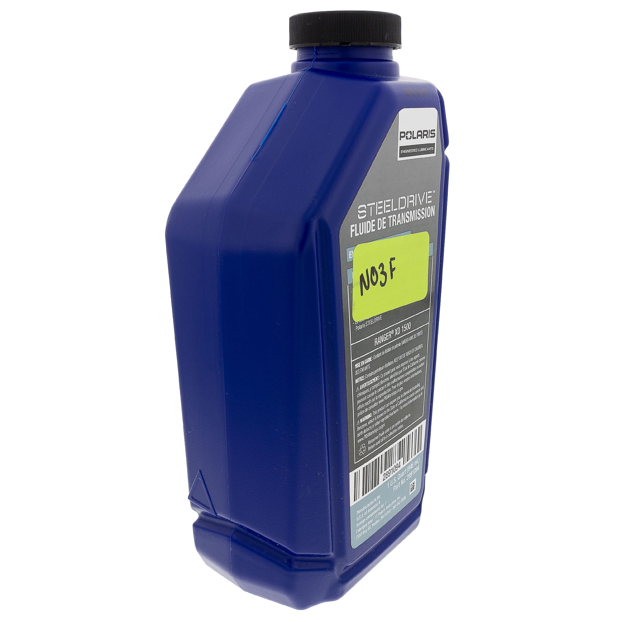 Polaris 2891094 STEELDRIVE Full Synthetic CVT Transmission Fluid 1 Quart Ranger XD1500