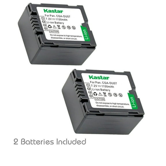 Kastar Battery (2-Pack) Replacement for Panasonic CGA-DU06 CGA-DU07 CGA-DU14 CGA-DU21 VW-VBD070 VBD140 VBD210 and PV-GS31 PV-GS33PV-GS34 PV-GS35 PV-GS39 PV-GS400 PV-GS500 PV-GS50 PV-GS50S PV-GS55