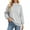 Gray, variant on vdgthytj Crewneck Sweatshirts Women Long Sleeve Pleated Solid Basic Pullover Loose Comfy Fall Athleisure Tops(X-Large,Navy)