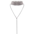 thumbnail image 1 of Collier à Franges en Strass Collier Large Multi-Couches Colliers Chaîne à Franges pour Femmes Filles - Argent, 1 of 6