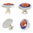 thumbnail image 3 of imobaby 4 Pcs Plastic Round Cabinet Knob Home Decor - Colored Tie Dye, 3 of 7