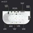 thumbnail image 6 of 67 in. x 32 in. Flat Bottom Stone Resin Freestanding 92 Gallon Combination Bathtub with Center Drain in Black and White, 6 of 11
