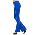thumbnail image 2 of JJJ Fashion Women's Cotton Flare Yoga Pants Fold Over Waistband - Made in USA, 2 of 3