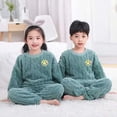 thumbnail image 4 of Conjunto de pijamas de franela para niños, ropa cálida de invierno para el hogar, ropa de lana de Coral gruesa, traje de Navidad para niños y niñas de 0 a 12 años, 4 of 4