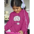 thumbnail image 2 of Ram Face Doodle Hoodie Juniors -Image by Shutterstock,  Medium, 2 of 4