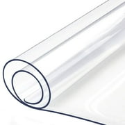 Nappe imperméable PVC clair tissu résistant à l'huile rond en plastique maison hôtel Table à manger tapis protecteur