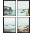 thumbnail image 3 of PixonSign Framed Wall Art, Rocky Storm Cloud Sky Beach Ocean Posters, Set of 4 Landscape Colorful Wall Decor Prints, Nature Artwork Wilderness Wall Décor for Living Room, Bedroom - 8"x10" Black, 3 of 5