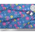 thumbnail image 2 of Soimoi Georgette Viscose Fabric Leaves & Aster Floral Decor Fabric Printed Yard 42 Inch Wide, 2 of 3