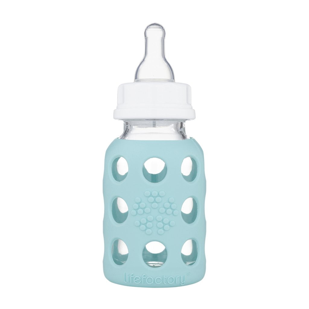 Olababy Silicone Sleeve for Avent Natural Glass Baby Bottles (4 oz, Blue)