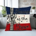 thumbnail image 3 of Beautynvta Patriotic Throw Pillow Covers, 17.72''x17.72'' 4th of July Red White Blue Pillow Case for Independence Day, Memorial Day Party Decorations, 3 of 6