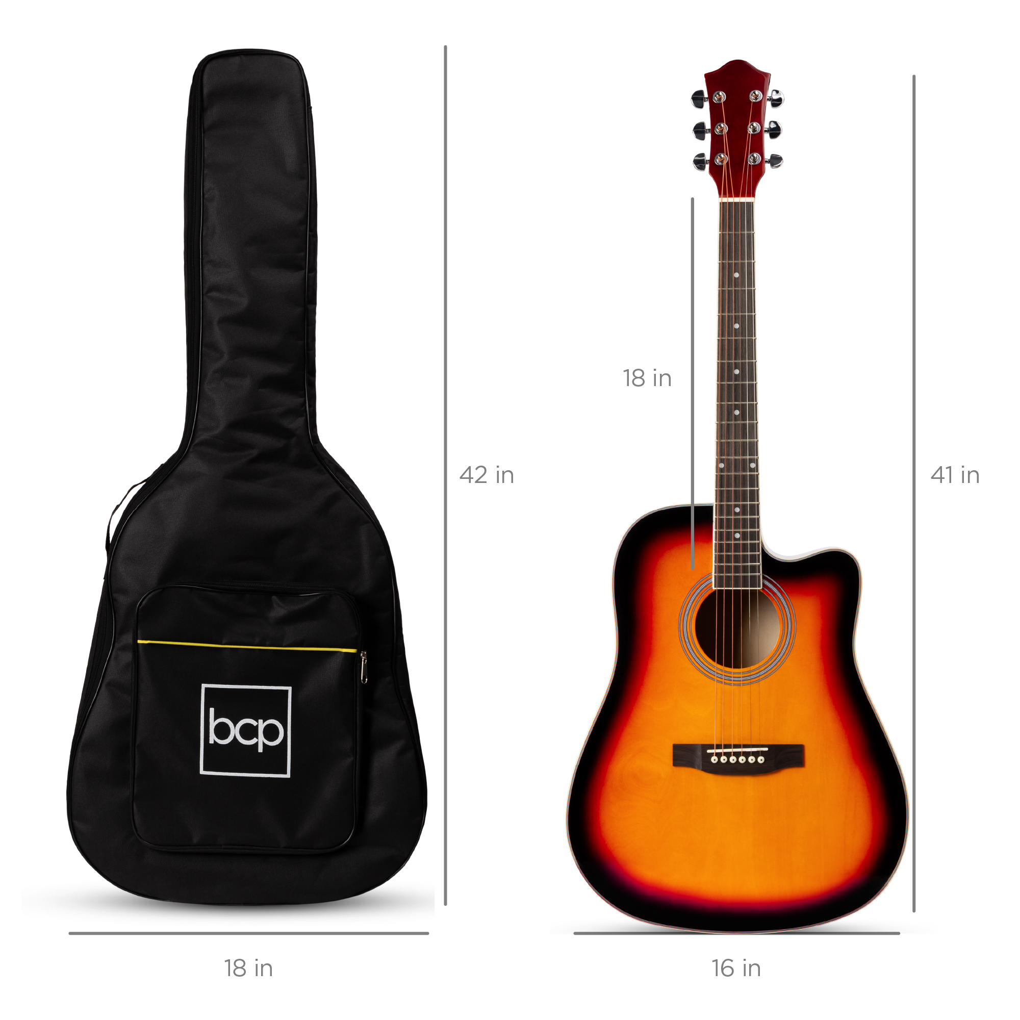 Best Choice Products 41in Full Size Acoustic Guitar Starter Set photo 8