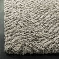 thumbnail image 2 of SAFAVIEH Hudson Adam Chevron Shag Runner Rug, Ivory/Grey, 2'3" x 8', 2 of 5