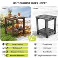 thumbnail image 2 of FUNDAZE HDPE 2-Layer End Table for Living Room, Outdoor Side Table, Patio Small End Table, Brown, 2 of 12