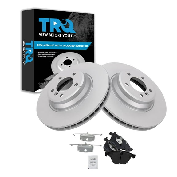 TRQ Front Brake Pad & Rotor Kit Fits Select 07-15 BMW