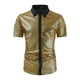 thumbnail image 2 of pstuiky camisetas de hombre, Suéter deportivo informal elástico de color liso para hombre, cuello redondo y manga corta camisas casuales para hombre l, 2 of 7