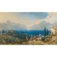thumbnail image 3 of William Collingwood Smith 18x12 Black Modern Framed Museum Art Print Titled - Lake Garda, 3 of 5