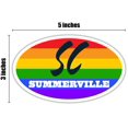 thumbnail image 3 of Summerville SC South Carolina Dorchester County Rainbow Pride Flag 6 Stripes Pride Flag Euro Decal Bumper Sticker 3M Vinyl 3" x 5", 3 of 3