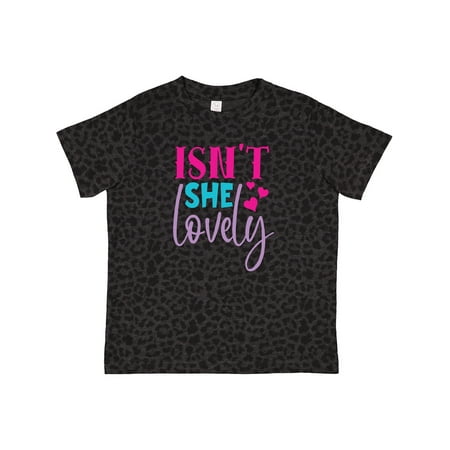 

Inktastic Isn t She Lovely Text with Pink Hearts Gift Toddler Toddler Girl T-Shirt