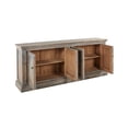thumbnail image 3 of Benjara Miy Sideboard Buffet Cabinet- 4 Door- Antique Blue Pine Wood 83 Inch, 3 of 6
