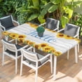 thumbnail image 2 of Sunflowers Table Cloths for 3 Foot Rectangle Tables, Yellow Flowers Summer Botanical Pastoral Wooden Patio Waterproof Elastic Fitted Tablecloths, Washable Rectangular Table Cover for Camping, 2 of 8