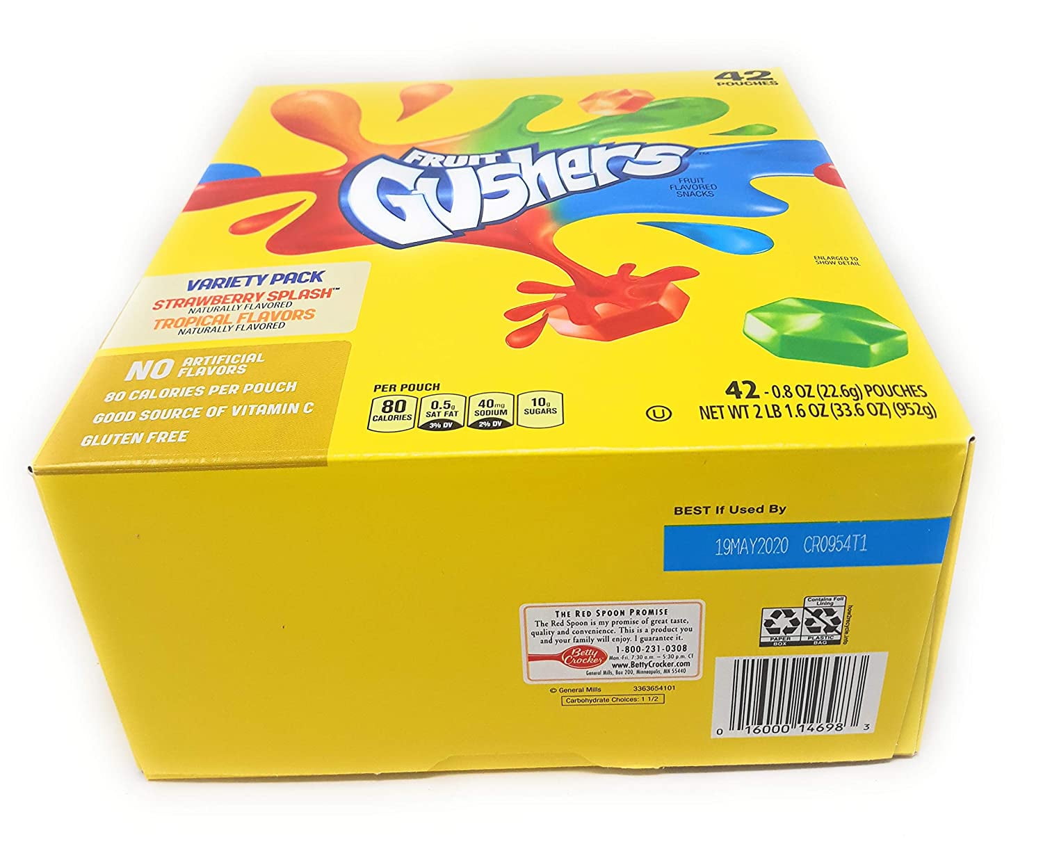 Gushers Strawberry Splash and Tropical Flavors (0.8 oz., 42 ct.)