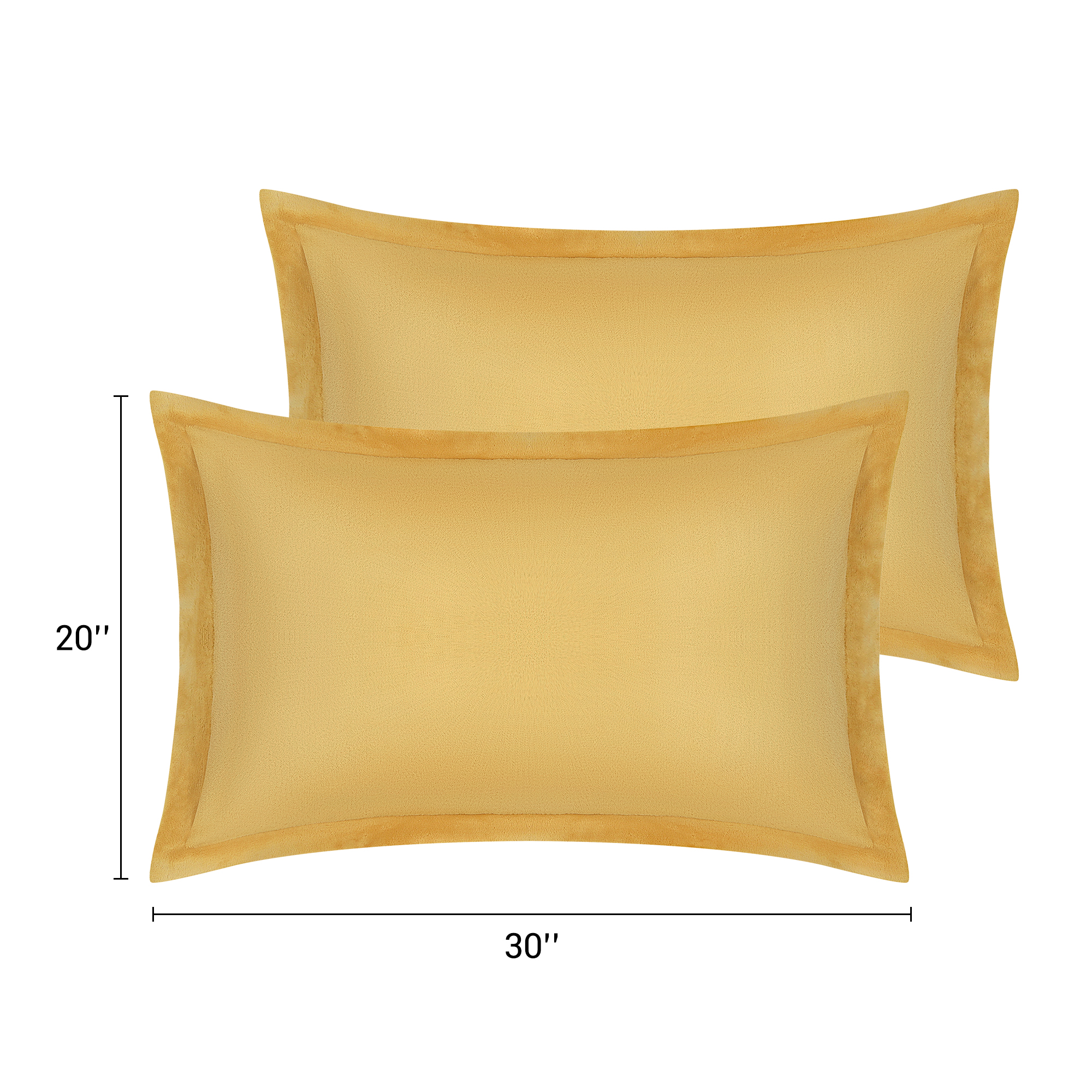 Unique Bargains Velvet Pillow Cases Pillow Covers with Zipper Closure 2pcs Queen Khaki