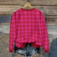 thumbnail image 4 of ZUKMRJPC Womens Crewneck Christmas Sweaters Merry Christmas Letter Print Fleece Lined Long Sleeve Cute Plaid Sweatshirts Holiday Party Shirts, 4 of 9