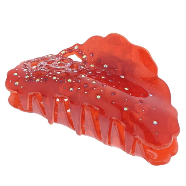 Pinzas para el cabello grandes con Imitación para mujer perfecl Accesorios para Herramientas de Maquillaje rojo 9.5x4.5x3.5cm