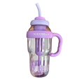 thumbnail image 2 of Purple ICE CREAM Large Capacity Tumbler with Handle, 1400ML Portable Water Bottle with Straw, for Travel, Office, Outdoor Activities, Daily Use - BPA Free, Leakproof Design, Easy to Carry, Suitable f, 2 of 8