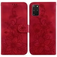 thumbnail image 2 of Compatible with Samsung Galaxy S20 Plus 5G Embossed Lily Wallet Case with Card Holder PU Leather Flip Cover, 2 of 5