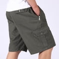 thumbnail image 3 of DPTALR Men's Summer Casual Sports Cargo Shorts, Loose Straight Fit Mid-Length with Multiple Pockets,Army Green,Big and Tall Men XXL, 3 of 6
