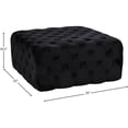 thumbnail image 4 of Meridian Furniture Ariel Button Tufted Black Velvet Ottoman and Bench, 4 of 4