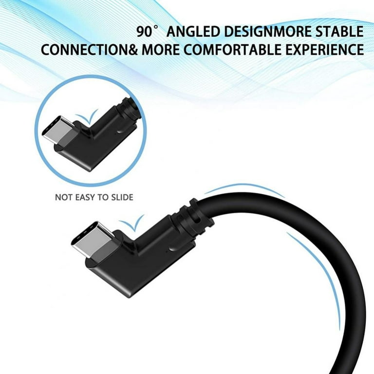 Paiholy Oculus Link Cable 16ft, USB C Oculus Charging Cable, 90 Degree  Angled USB C 3.2 Gen1 High Speed Data Transfer & Fast Charging for Oculus  Quest