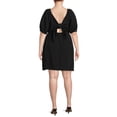 thumbnail image 5 of Terra & Sky Women's Plus Size Puff Sleeve Dress with Tie Back, 5 of 6