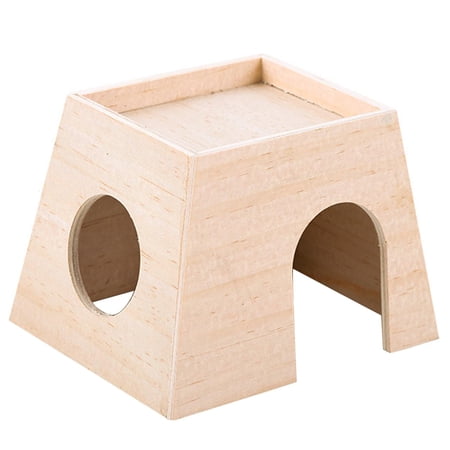 SDFGTstore Hamster House Pet Wooden Hideout Nest Habitat for Mini Gerbil Junior Chinchilla